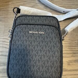 Michael Kors Gray Monogram Messenger Bag